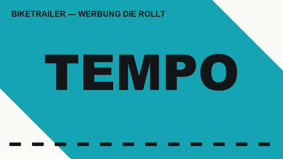 TEMPO — Selbstfahrt mit dem Biketrailer